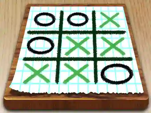 Игра Tic Tac Toe Paper Note онлайн