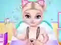 Игра Naughty Baby Elsa's Weekend онлайн