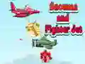 Игра Snowman and Fighter Jet онлайн