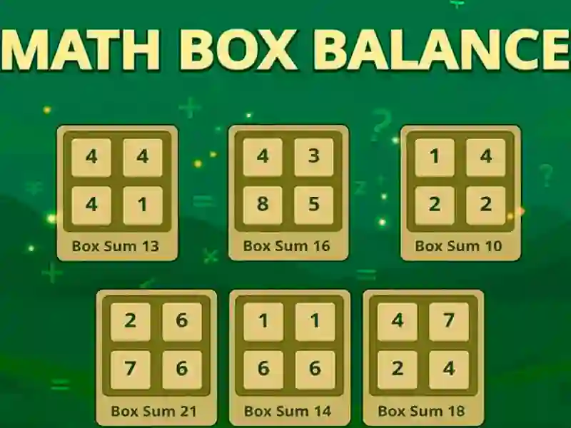 Игра Math Box Balance онлайн