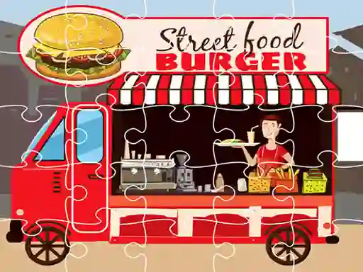 Игра Burger Trucks Jigsaw онлайн