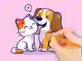 Игра Coloring Book: Dog And Cat онлайн