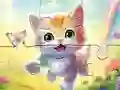 Игра Jigsaw Puzzle: Kitten With Butterfly онлайн