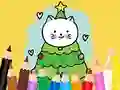 Игра Coloring Book: Cats And Christmas Tree онлайн