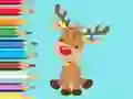 Игра Coloring Book: Cute Christmas Reindeer онлайн