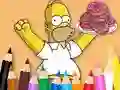 Игра Coloring Book: Simpson Doughnut онлайн