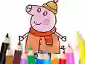 Игра Coloring Book: Mommy Pig Winter онлайн