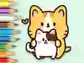 Игра Coloring Book: Hugging Cat онлайн