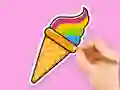 Игра Coloring Book: Rainbow Ice Cream онлайн
