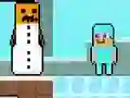 Игра Noob vs Pro Snowman онлайн