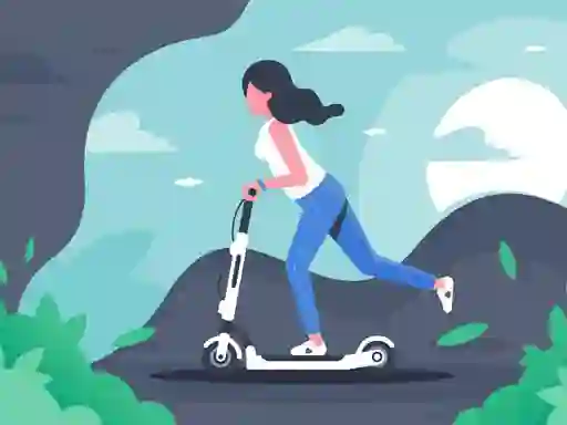 Игра Electric scooter rides jigsaw онлайн