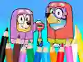 Игра Coloring Book: Bluey Flossing Grannies онлайн