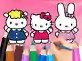 Игра Coloring Book: Hello Kitty With Friends онлайн