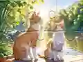 Игра Jigsaw Puzzle: Cats In Pairs онлайн