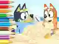 Игра Coloring Book: Bluey On The Beach онлайн