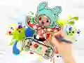 Игра Coloring Book: Toca Boca Skateboard онлайн
