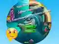 Игра Round Jigsaw Puzzle Collect Pictures of Funny Ocean Inhabitants онлайн