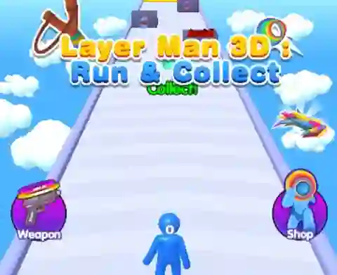 Игра Layer Man 3d Run Collect онлайн