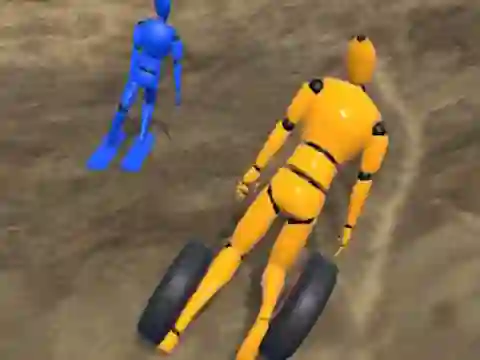 Игра Ragdoll Racing: Extreme Downhill онлайн