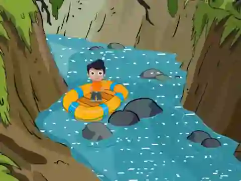 Игра Rescue the Cute Boy from River онлайн