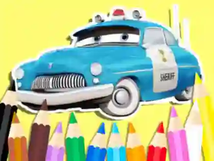 Игра Coloring Book: Cars Sheriff онлайн