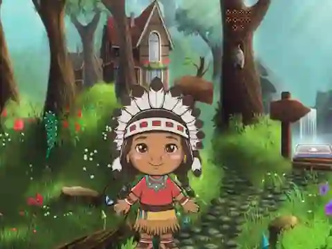 Игра Girl Reach Thanksgiving Land онлайн