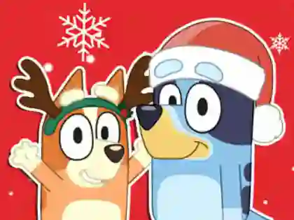 Игра Jigsaw Puzzle: Bluey Christmas Gift онлайн