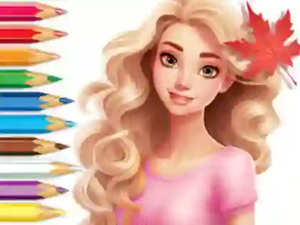 Игра Coloring Book: Barbie Autumn Tale онлайн