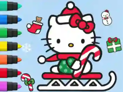 Игра Coloring Book: Hello Kitty Christmas онлайн
