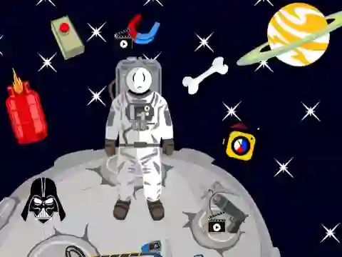 Игра Stickman in Space онлайн