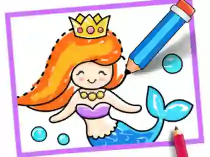 Игра Toddler Drawing: Mermaid онлайн