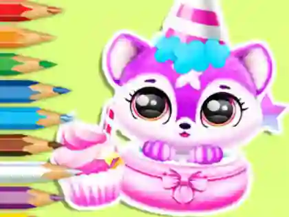 Игра Coloring Book: Baby Fluff's Birthday онлайн