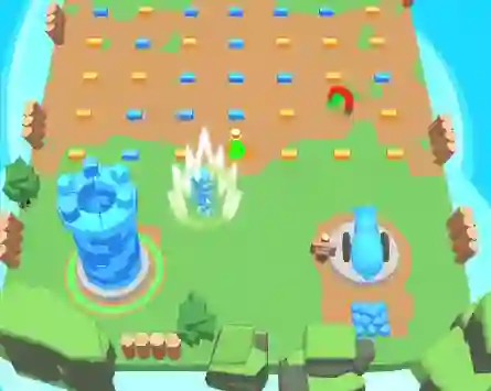 Игра Tower Clash: Collect Bricks онлайн