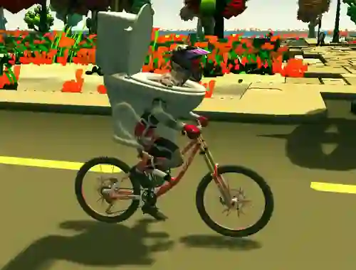Игра Skibidi Toilet Bike Riding онлайн