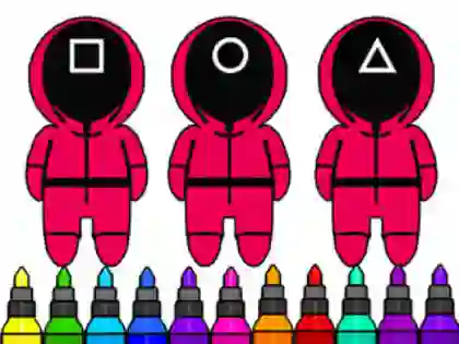 Игра Coloring Book: Squid Game Mask онлайн