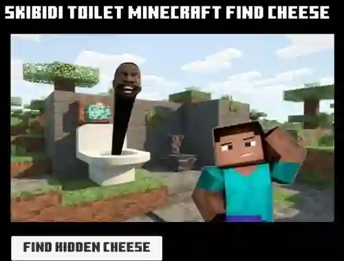 Игра Skibidi Toilet Minecraft Find Cheese онлайн