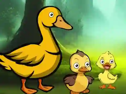 Игра Duck Family Reach Pond онлайн