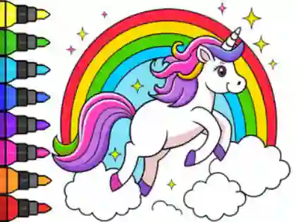 Игра Coloring Book: Magical Unicorn онлайн