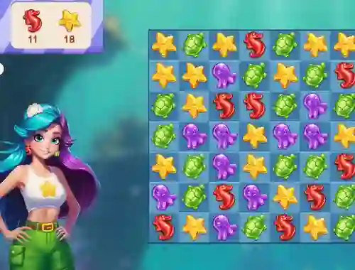 Игра Underwater Adventures: Match 3 онлайн