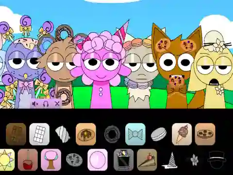 Игра Sprunki Dessert Sweetness онлайн