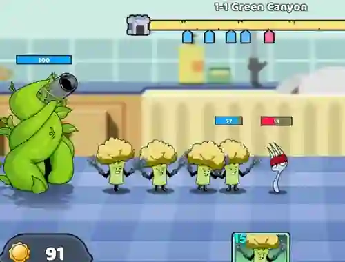 Игра Food Castle Tower Defense онлайн