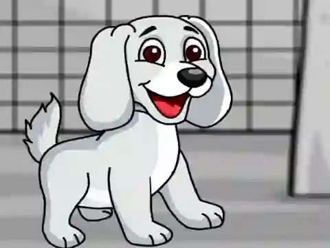Игра Rescue the White Puppy from Cage онлайн