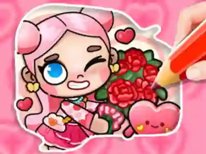 Игра Coloring Book: Avatar Valentine's онлайн