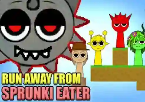 Игра Run Away From Sprunki Eater онлайн