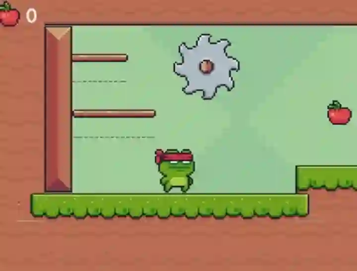 Игра Green Ninja Collects Apples онлайн
