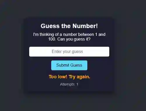 Игра Number Guessing онлайн