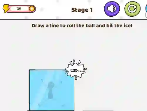 Игра Save The Stick Draw Line онлайн
