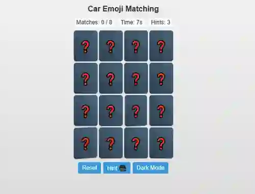 Игра Car Emoji Matching онлайн
