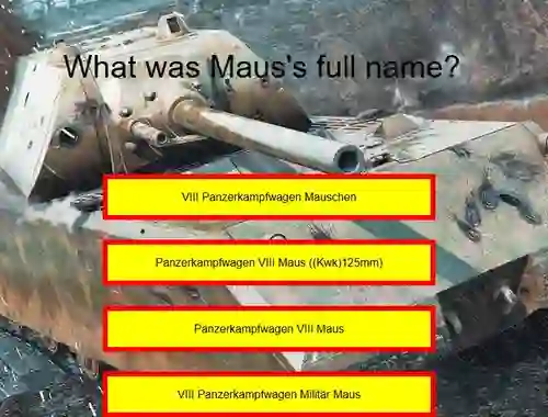Игра Tank Quiz: Maus онлайн