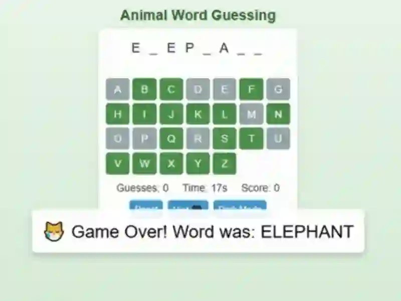 Игра Animal Word Guessing Game онлайн